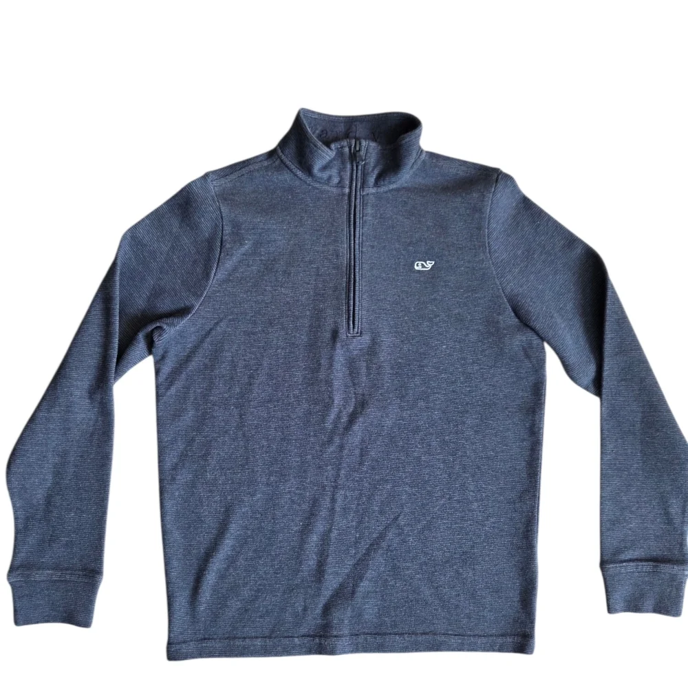 Vineyard Vines Boy's Navy and Plaid Shirt Lot Medium - Picture 6 of 9